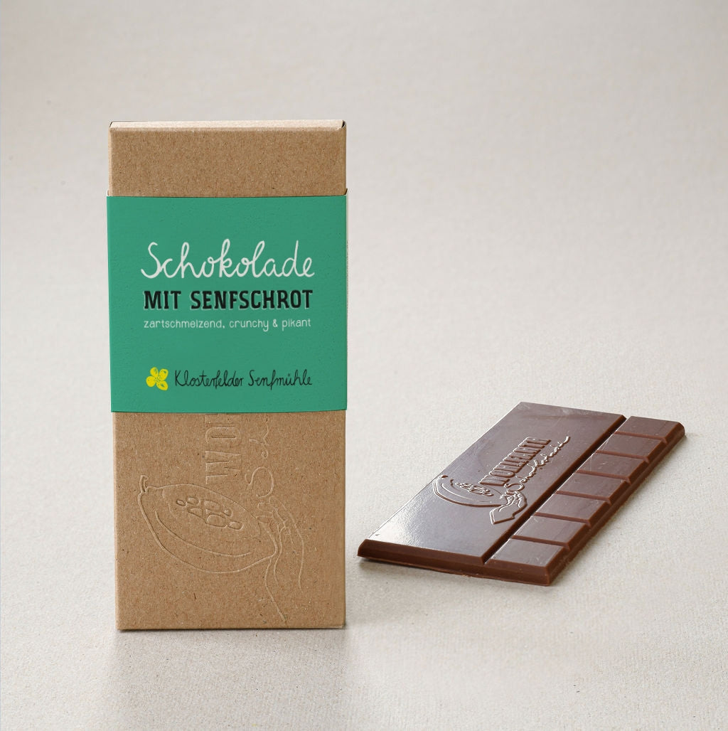 Schokolade mit Senfschrot