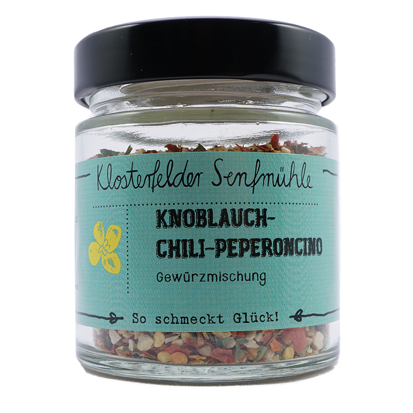 Knoblauch-Chili-Peperoncino – Klosterfelder Senfmühle Knoblauch-Chili-Peperoncino – Klosterfelder Senfmühle