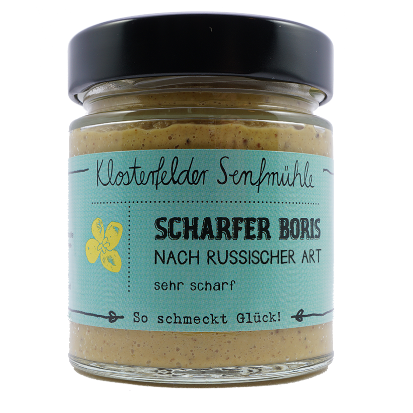 Scharfer Boris nach russischer Art – Klosterfelder Senfmühle Scharfer Boris nach russischer Art – Klosterfelder Senfmühle