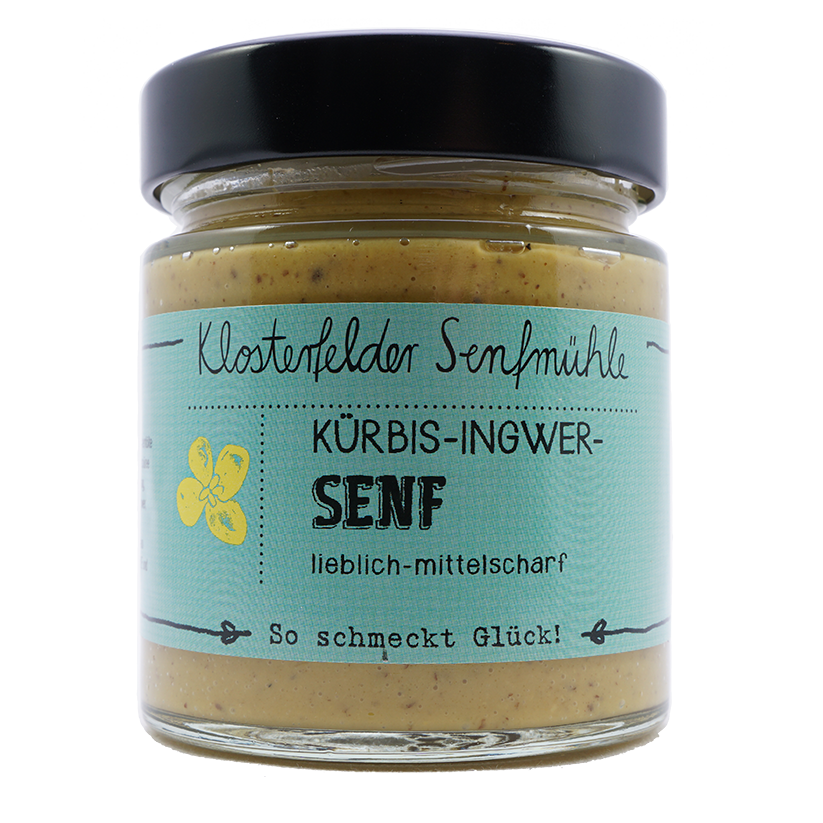 Kürbis-Ingwer-Senf – Klosterfelder Senfmühle Kürbis-Ingwer-Senf – Klosterfelder Senfmühle
